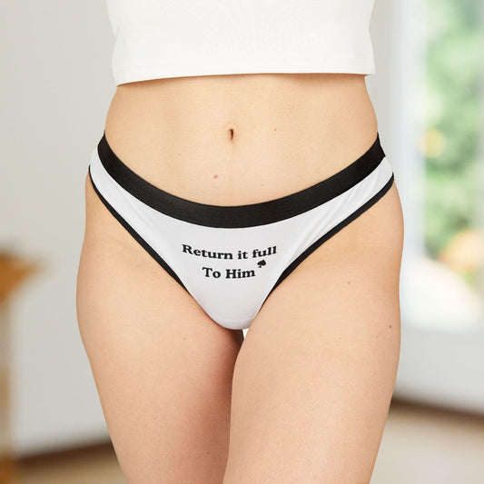 Hotwife Queen of Spades Return It Full to Him Panty | QoS Naughty Hotwife Underwear | BBC Bull Cuck Swinger Pineapple Gift Slutwear