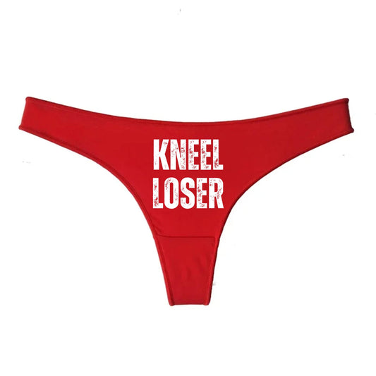Kneel Loser Thong | Femme Domme, Hotwife lifestyle QoS Panties, Sexy Gift Idea for Wife, Queen of Spades, Surprise Him Underwear