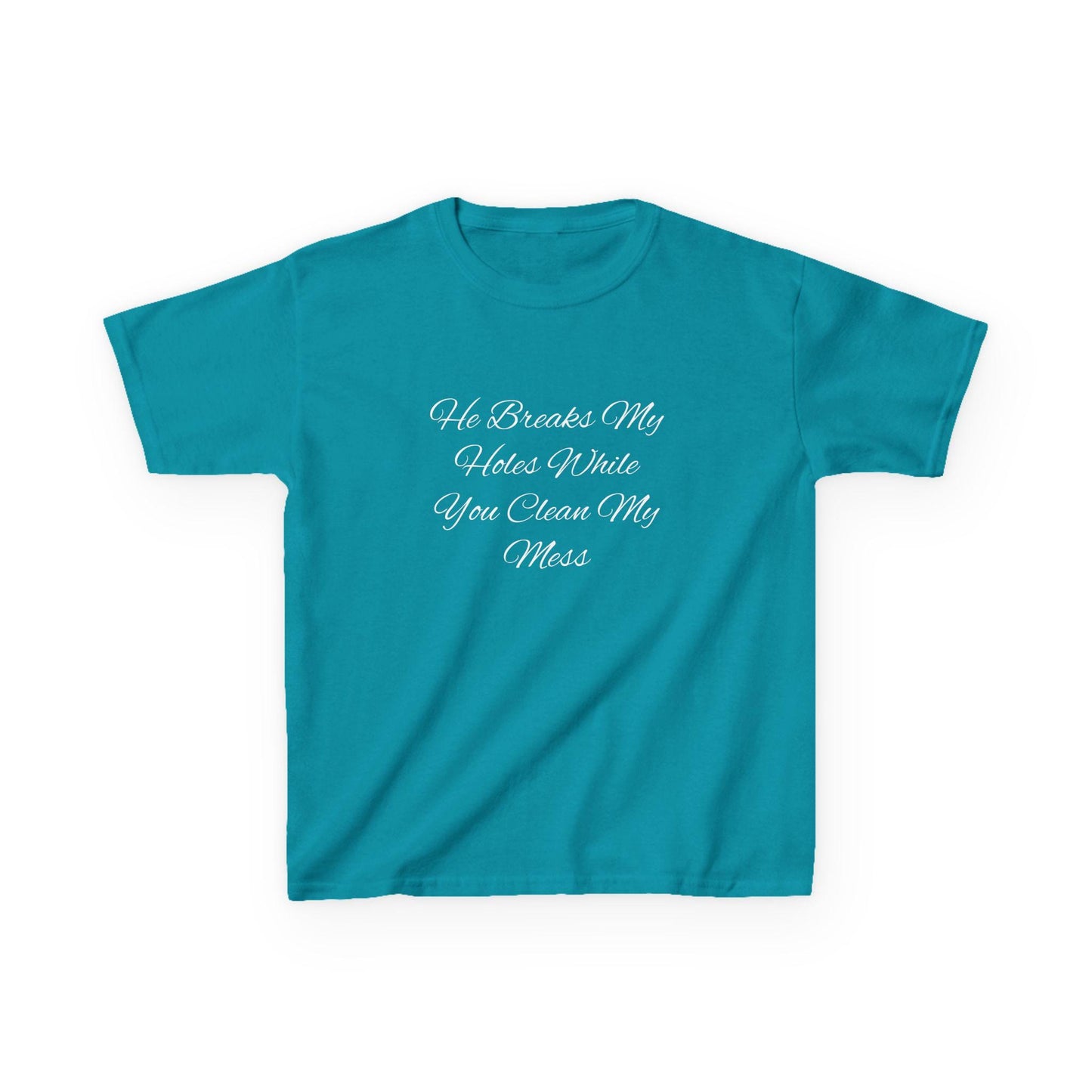 He Breaks My Holes While You Clean My Mess Y2K Sexy Cute Baby Tee Crop Top, Naughty Apparel Queen of Spades Swinger
