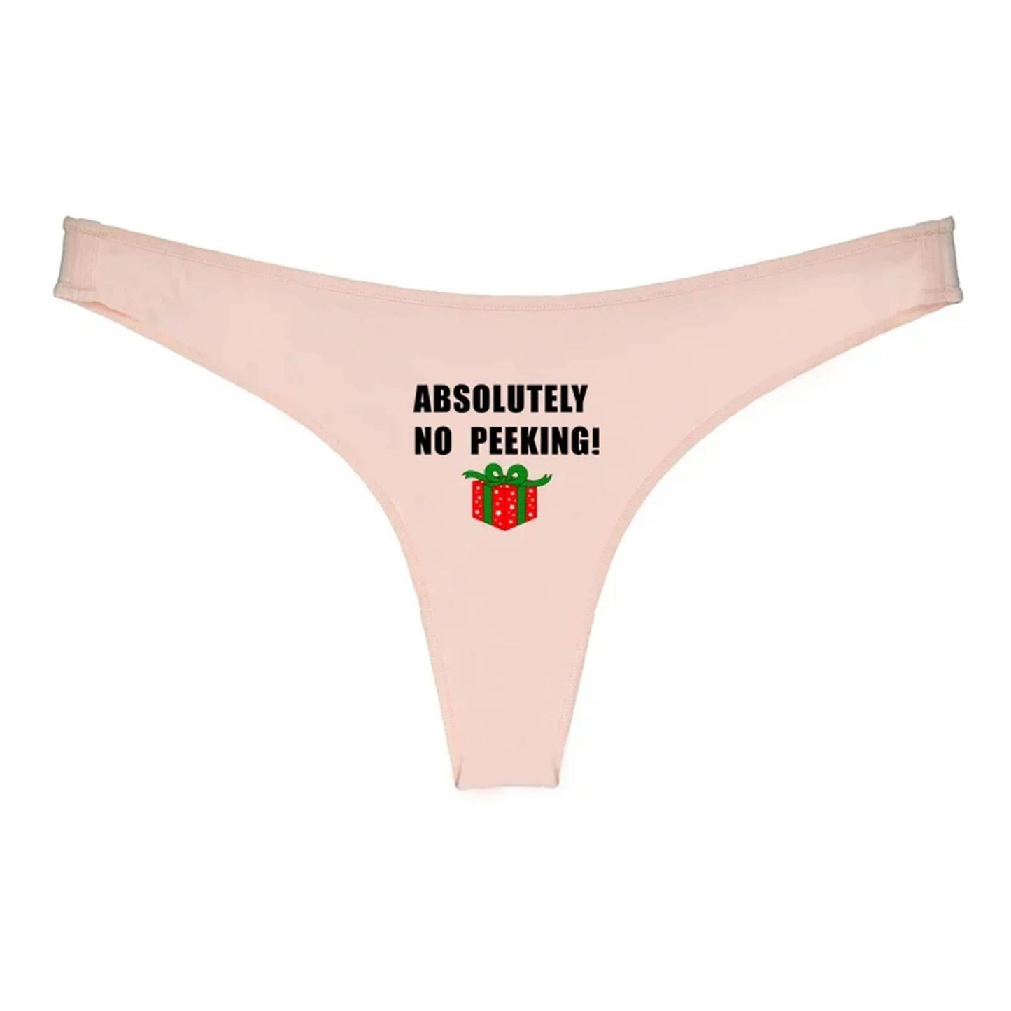 Christmas Thong Cheeky, Funny Christmas Panties, Sexy underwear women, G string gag Christmas gift, Xmas themed underwear for her, Wife