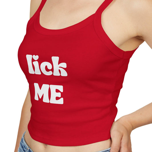 Lick me Spaghetti strap crop top, Hotwife lifestyle Gift idea for her, wife, Queen of Spades, QOS, Swinger, Cuck, Bull