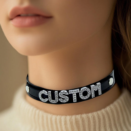 Custom name Choker - Personalized necklace| Daddy's Girl Choker  | Customized gift for her| Roleplay Cosplay sex | BDSM name Collar