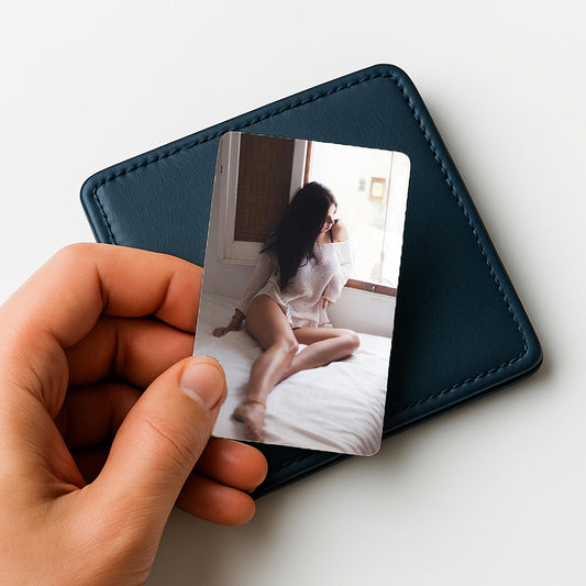 Custom Boudoir Metal Wallet Card Photo, Metal Photo Insert Gift for Him Husband Anniversary & Valentines day