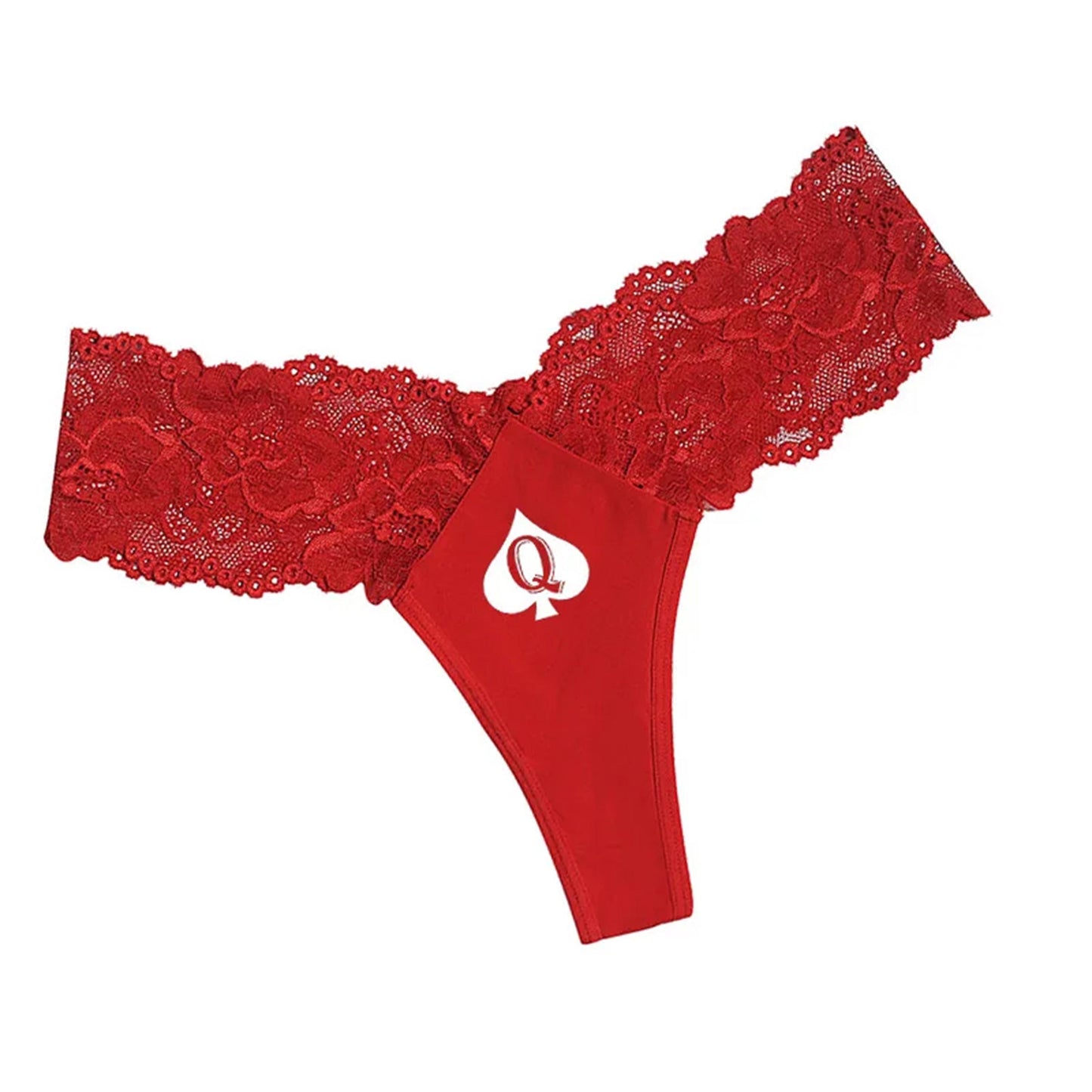 Qos Thong | Queen of Spade Panty | Sexy Underwear for Hotwife Roleplay & Interracial Swinger Lifestyle