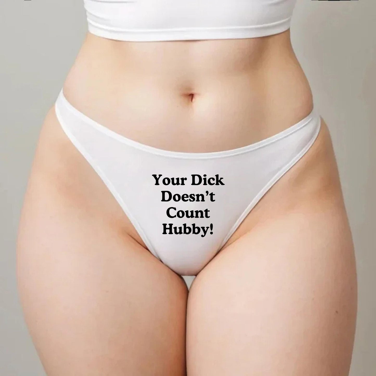 Your dick doesnt count hubby Thong | Hotwife lifestyle QoS Panties, Sexy Gift Idea for Wife, Queen of Spades, cuck husband Underwear