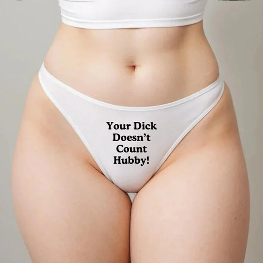 Your dick doesnt count hubby Thong | Hotwife lifestyle QoS Panties, Sexy Gift Idea for Wife, Queen of Spades, cuck husband Underwear