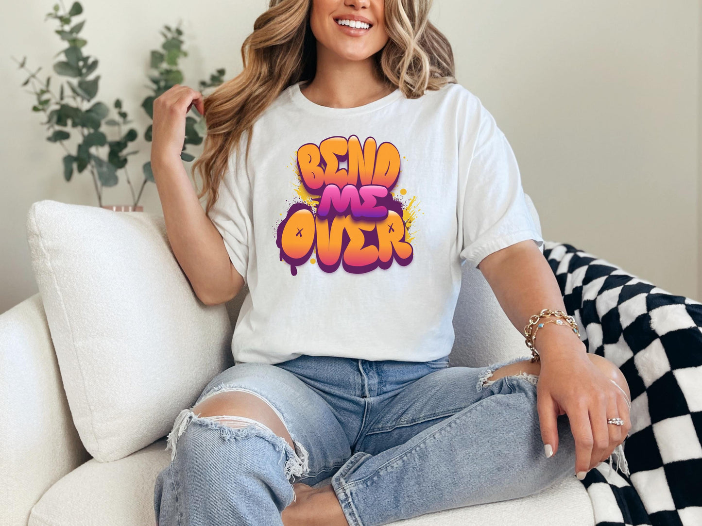 bend me over, sexy T shirt, gag gift for girlfriend, Wife, hotwife, Bold & Playful Graphic, gag gift for her, couple intimate gift