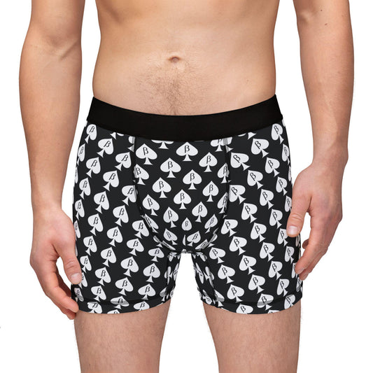 Cuckold Boxer Briefs | Sissy Beta Symbol Spade, Hotwife Lifestyle Underwear, Men Submissive Kink Gift, QOS Dom Sub Roleplay gift for him