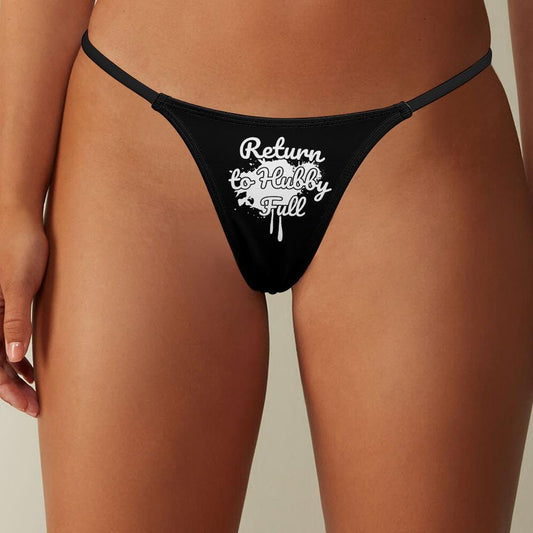 Return to Hubby Full Queen of Spades Thong sexy G-String | QOS BBC Wife Panty Gift Her, Sex Swingers Lifestyle Pineapple Cuckold Underwear