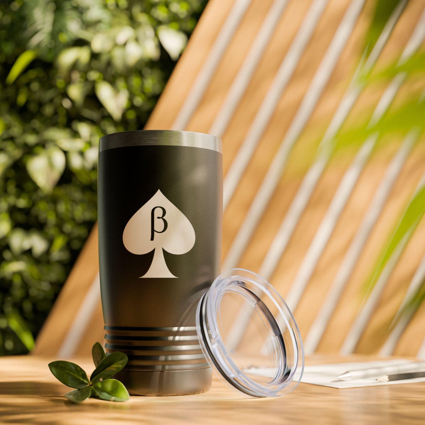 Cuckold Beta Tumbler 20oz | Symbol Spade QOS Hotwife Cuck Lifestyle Mug, Stainless Steel Glossy Travel Cup, Bull Sub Drinkware Gift for him