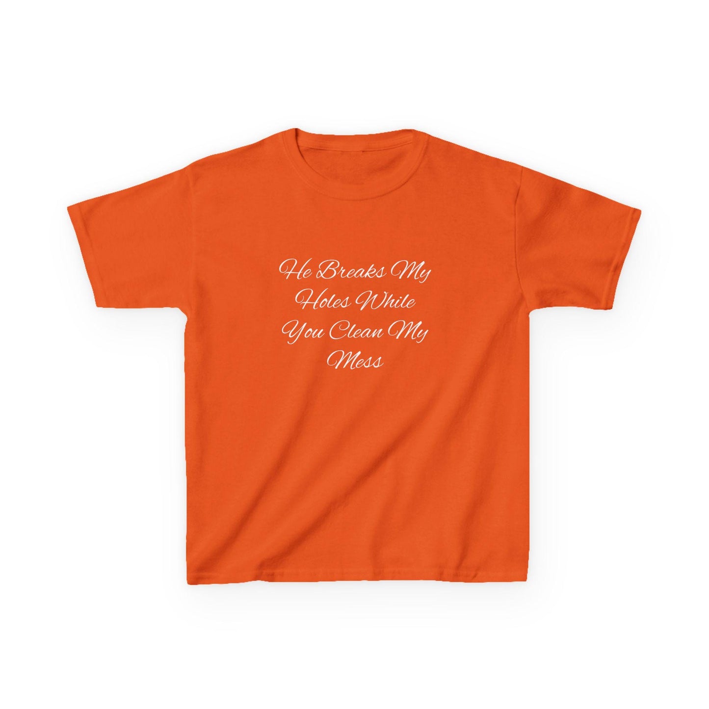 He Breaks My Holes While You Clean My Mess Y2K Sexy Cute Baby Tee Crop Top, Naughty Apparel Queen of Spades Swinger