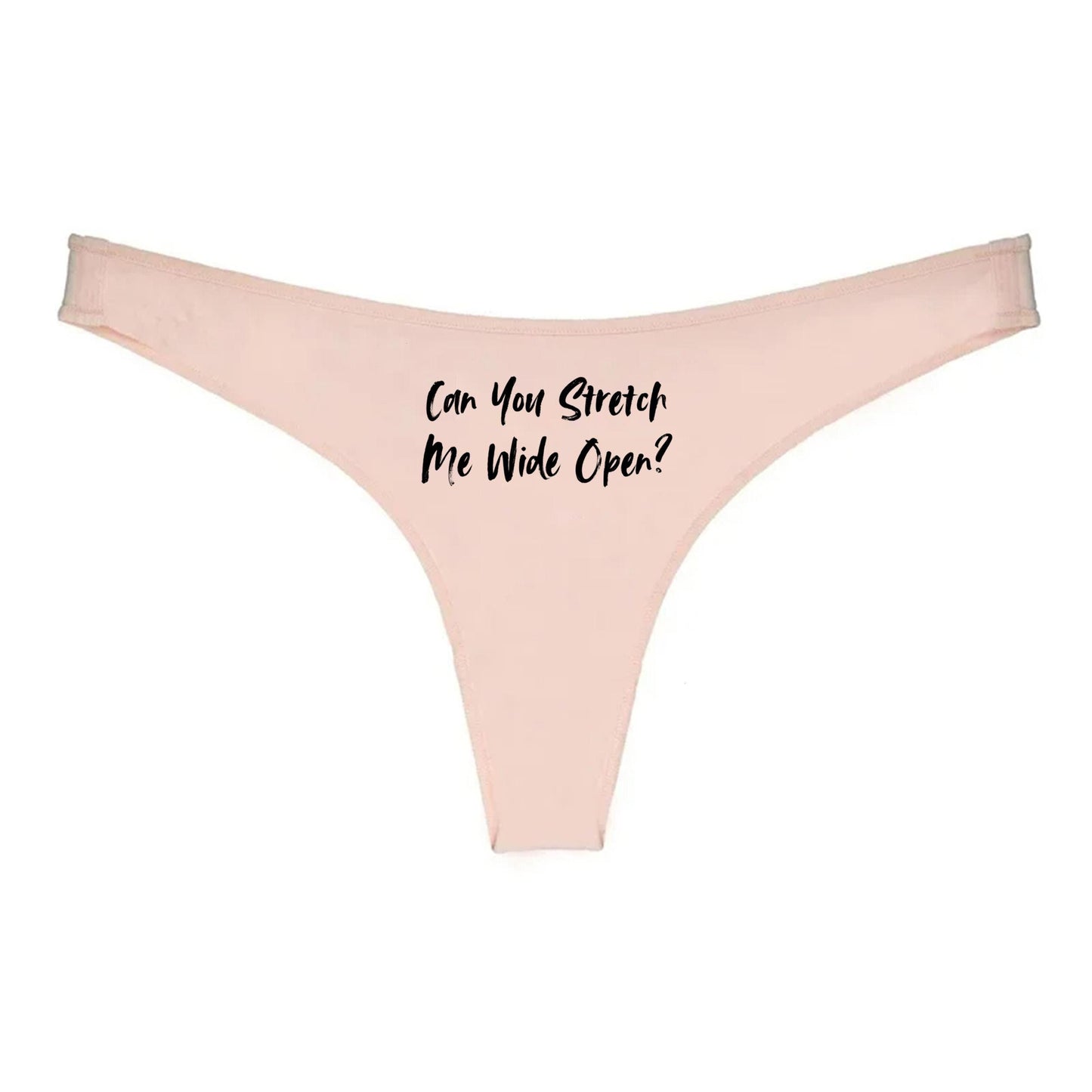 Can You Stretch Me Wide Open Thong | Hotwife lifestyle QoS Panties, Sexy Gift Idea for Wife, Queen of Spades, cuck husband Underwear