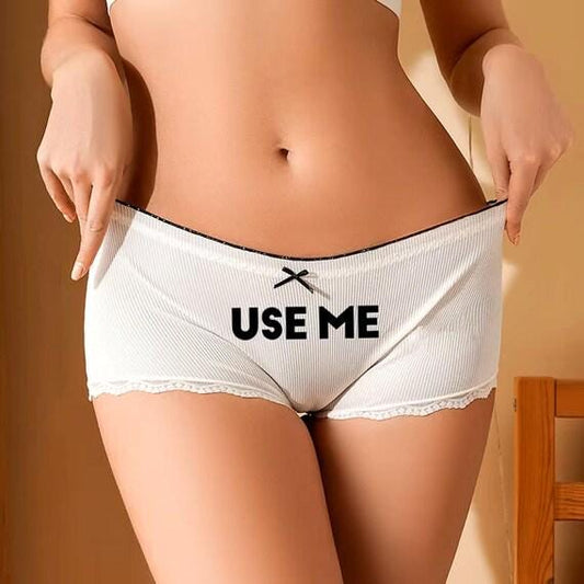 Use me sexy lace Panty with bow | sexy Underwear,  Gift Her, Hot woman brief, QoS, gift Wife, Sex panties MILF Swingers