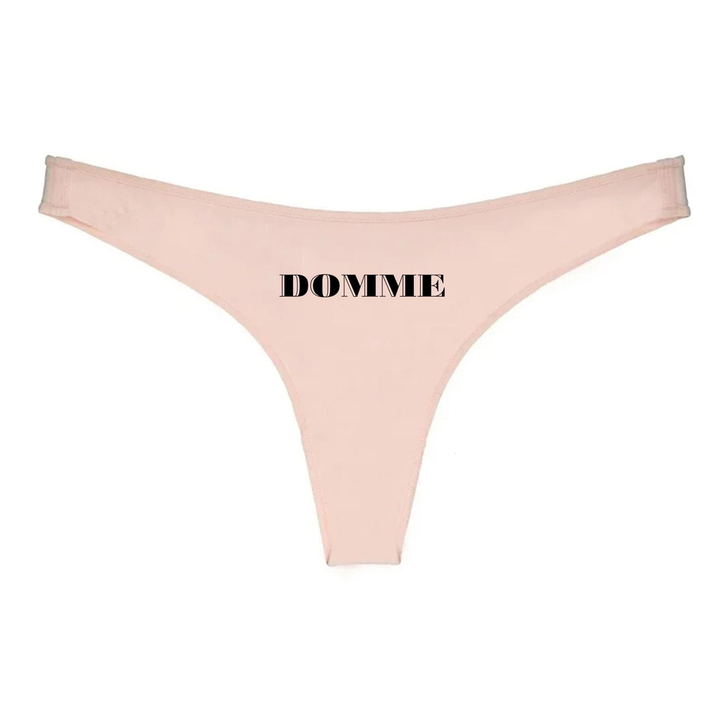 Domme Thong | Femme Women, Naughty Hotwife lifestyle QoS Panties, Sexy Gift Idea for Wife, Queen of Spades, cuck husband Underwear