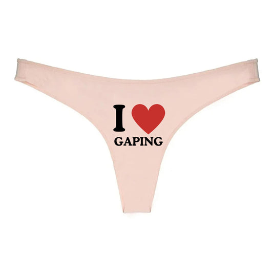 I love Gaping Thong | Hotwife lifestyle QoS Panties, Sexy Gift Idea for Wife, Queen of Spades, Surprise Him Underwear