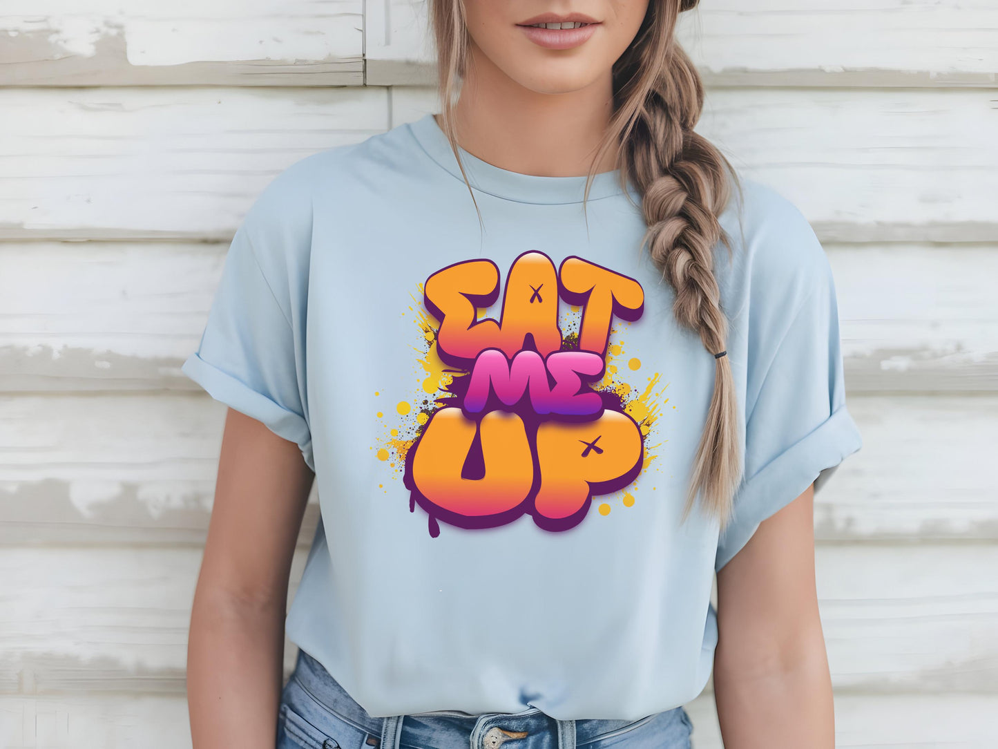 Eat me up Sexy T shirt, Oral sex gag gift for girlfriend, Wife, hotwife, Bold & Playful Graphic, gag gift for her, couple intimate gift