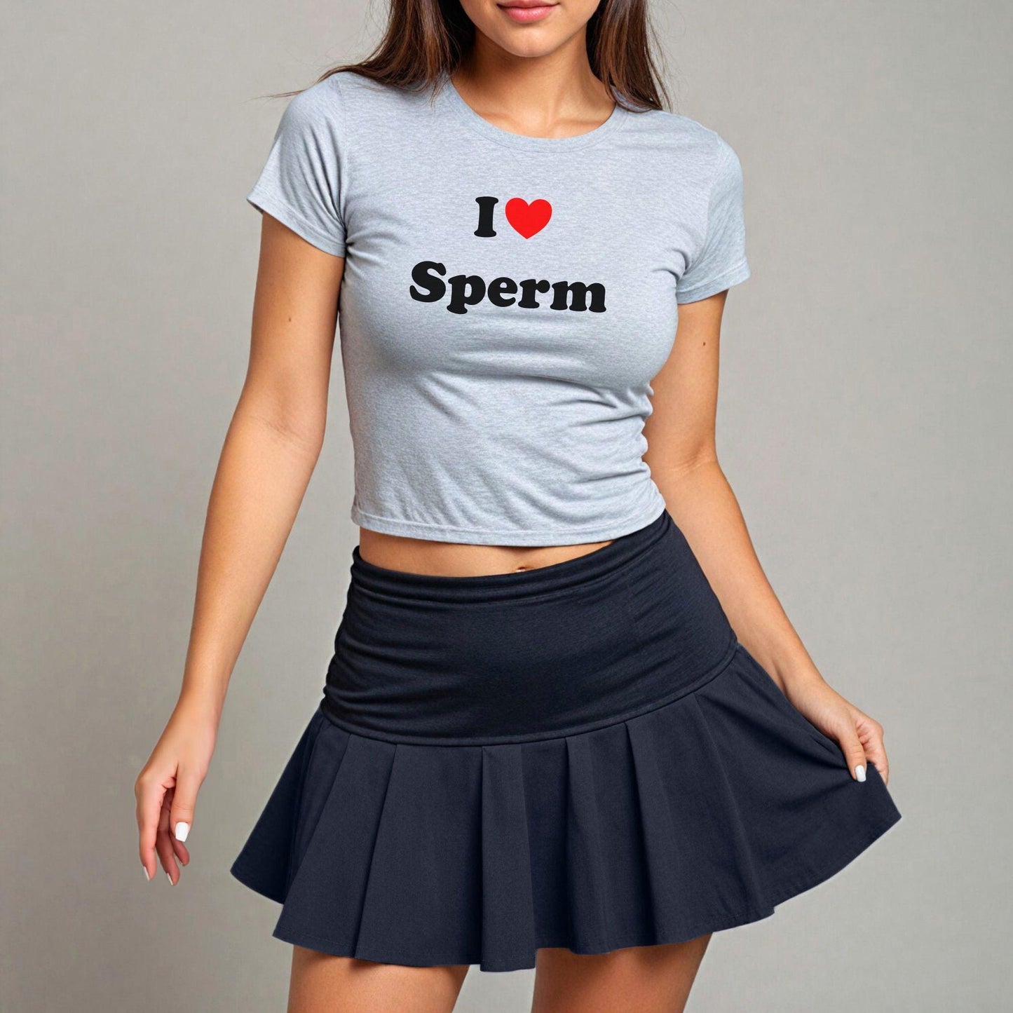 I love Sperm!! Sexy Y2k cute Tshirt, cum lover swallowing Crop top tshirt, r, Sucking cock, Gift Idea for her, wife, gf, sub brat