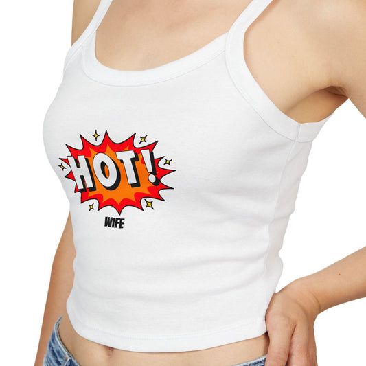 Hotwife HOT,Spaghetti strap crop top, Hotwife lifestyle Gift idea for her, wife, Queen of Spades, QOS, Swinger, Cuck, Bull