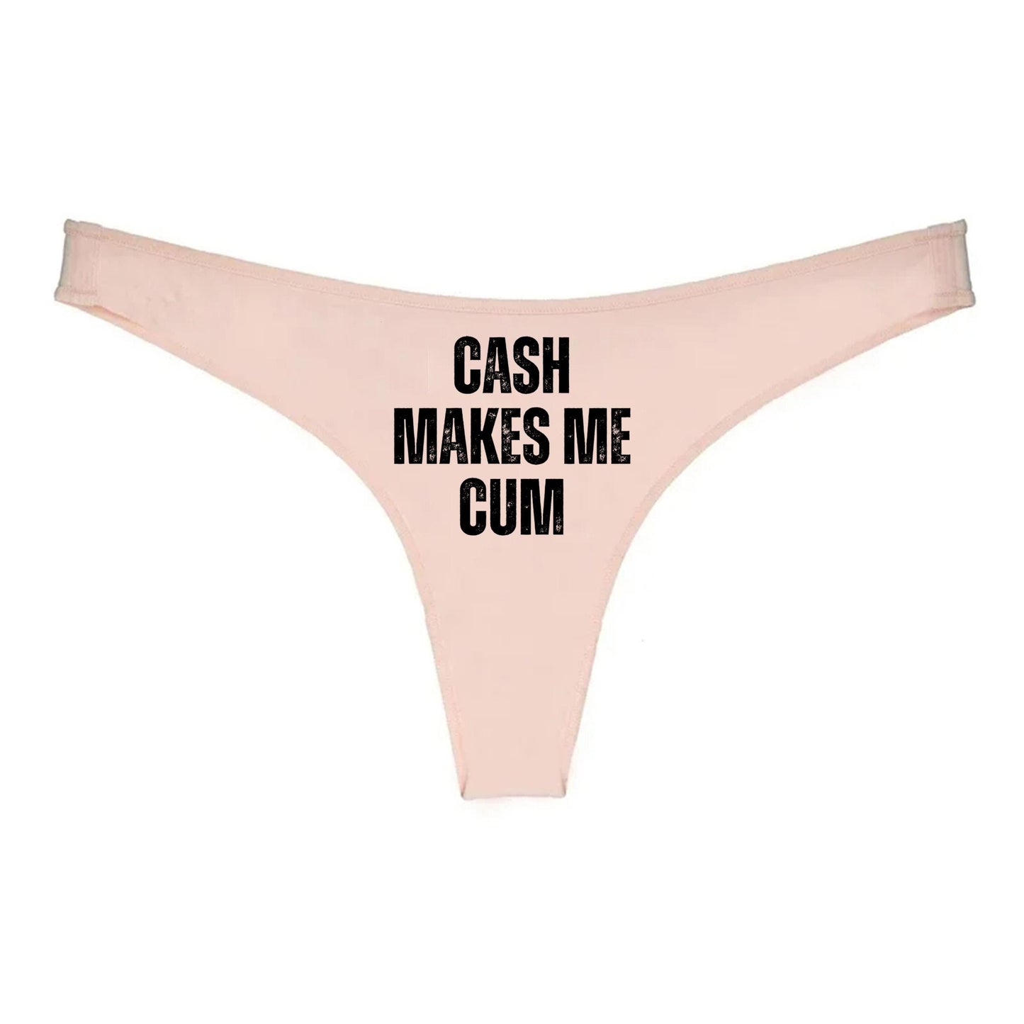 Cash Make Me Cum Thong | Findom Hotwife lifestyle QoS Panties, Sexy Gift Idea for Wife, Queen of Spades, cuck husband Underwear