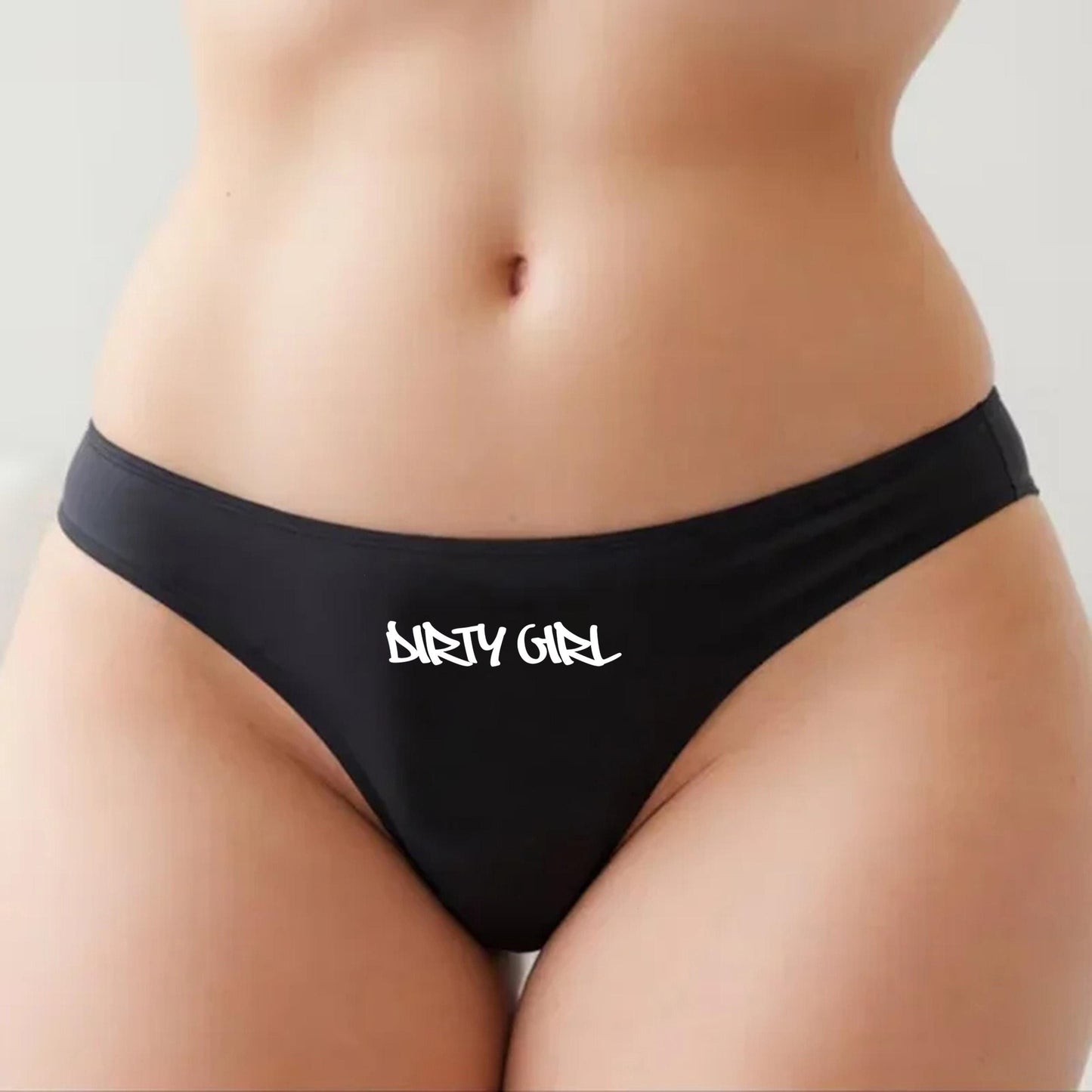 Dirty Girl Thong | Naughty Women Sexy Panties Hotwife lifestyle QoS , Sexy Gift Idea for Wife, Queen of Spades, cuck husband Underwear