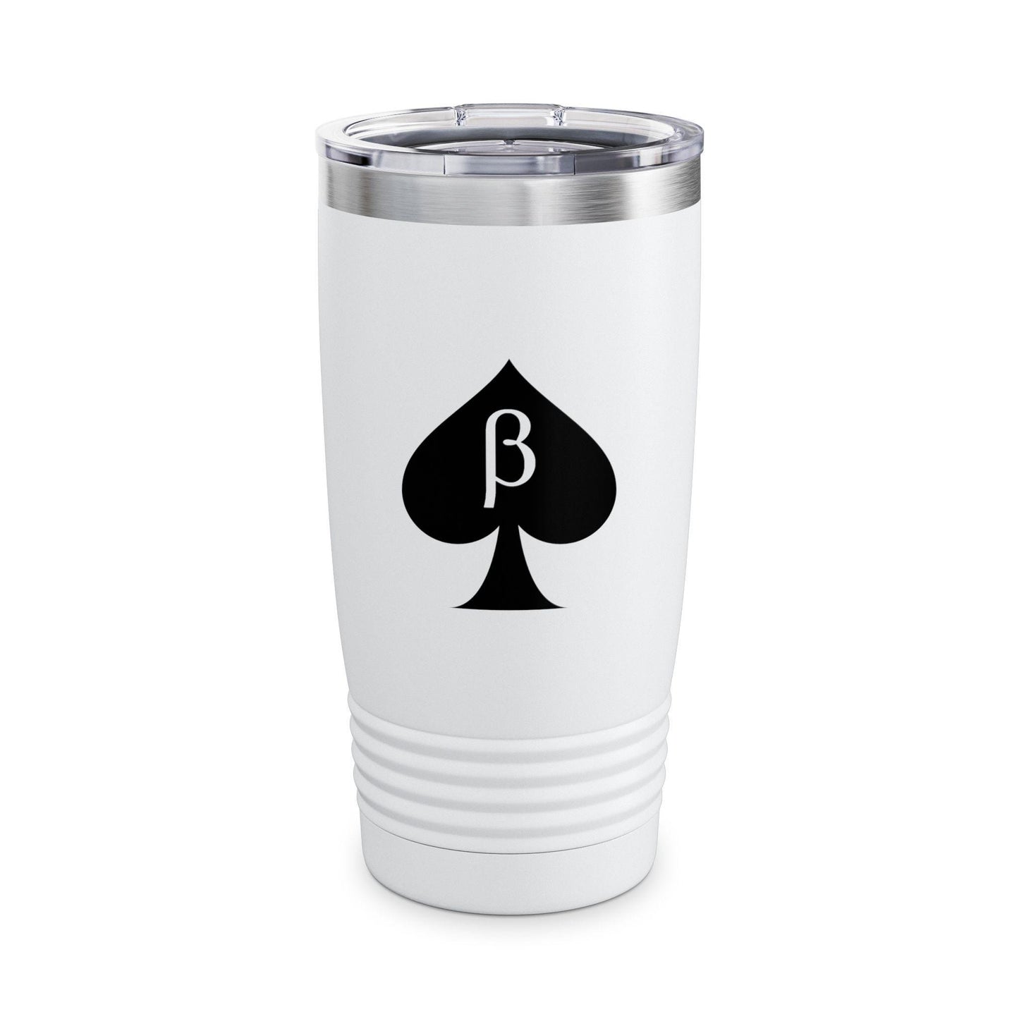 Cuckold Beta Tumbler 20oz | Symbol Spade QOS Hotwife Cuck Lifestyle Mug, Stainless Steel Glossy Travel Cup, Bull Sub Drinkware Gift for him