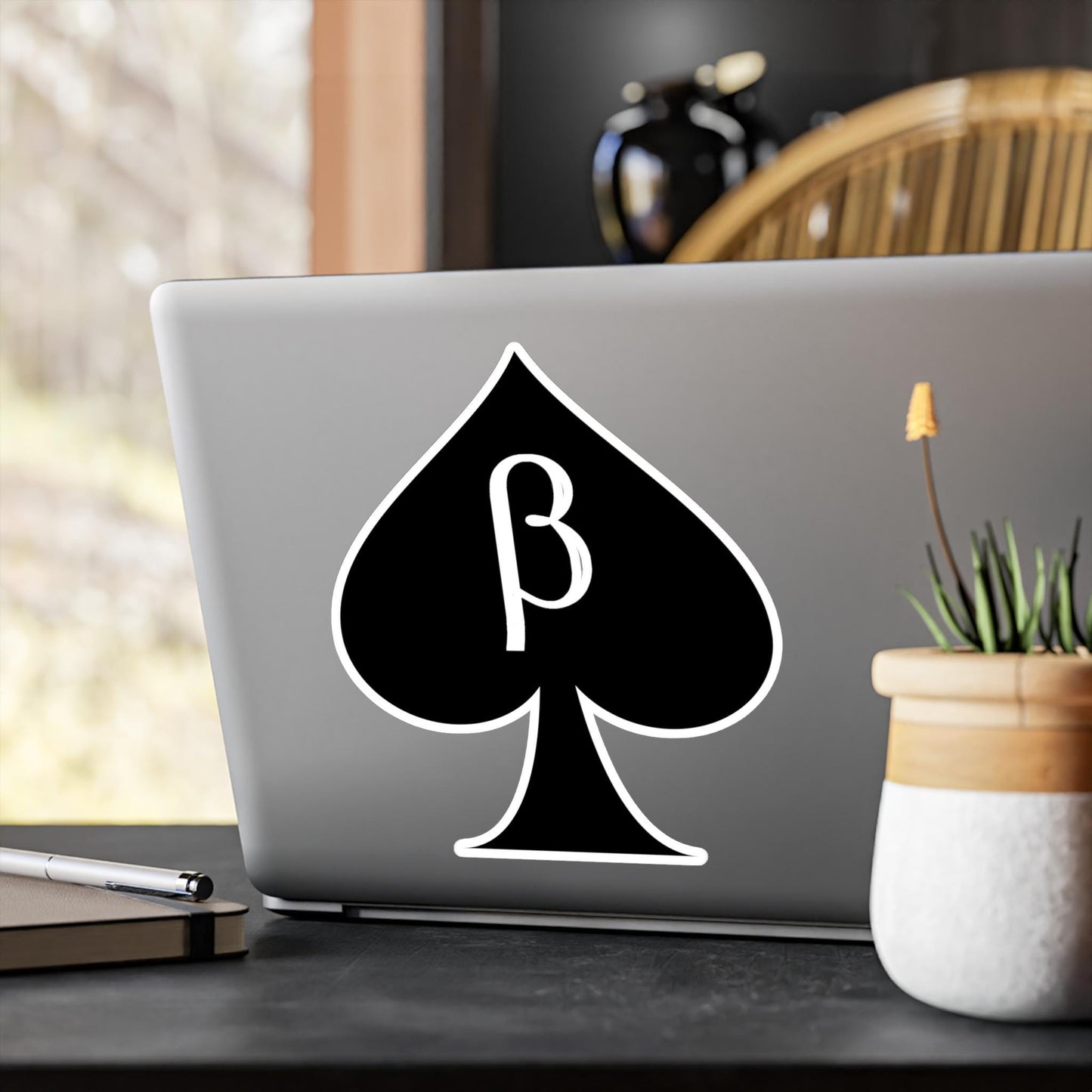 Beta sticker cuckold hubby Kiss-Cut Vinyl Sticker, Queen of Spades Lifestyle Art Submissive cuck, QOS Kinky Hotwife BDSM