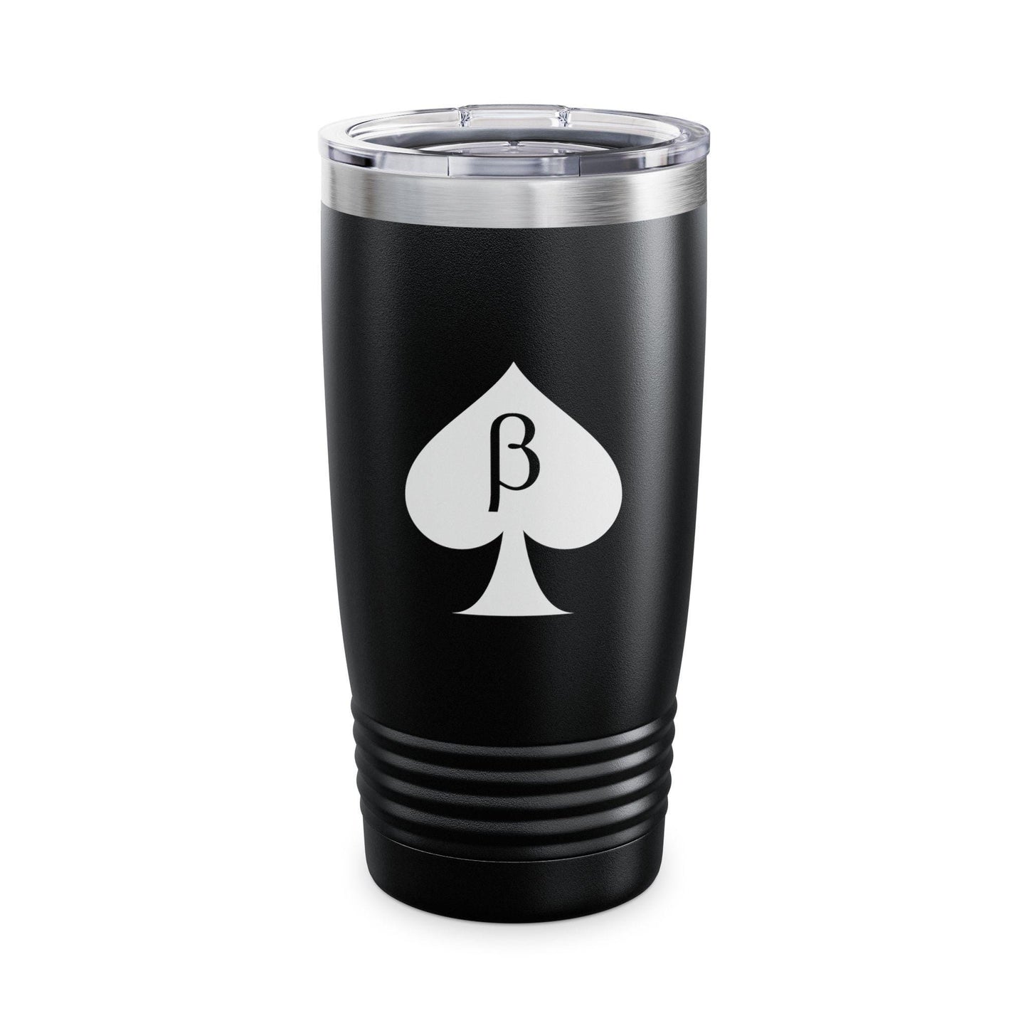 Cuckold Beta Tumbler 20oz | Symbol Spade QOS Hotwife Cuck Lifestyle Mug, Stainless Steel Glossy Travel Cup, Bull Sub Drinkware Gift for him