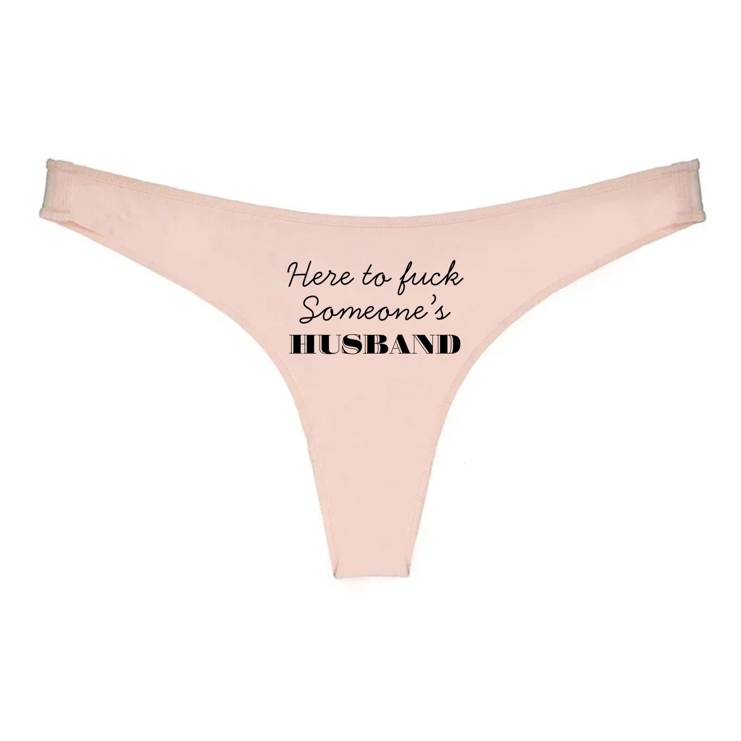Here to fuck somebody husband Thong | Hotwife lifestyle QoS Panties, Sexy Gift Idea for Wife, Queen of Spades, cuck husband Underwear