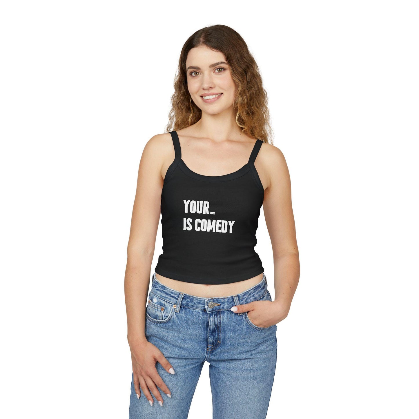 Your Cock is comedy Spaghetti strap crop top,  hotwife lifestyle, Queen of Spades QOS sexy Gift idea for her, wife, date night idea hotwife