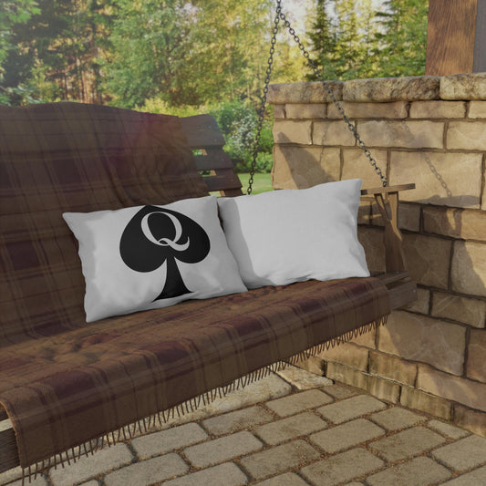 Queen of Spades Outdoor Pillow QOS Hotwife Patio Decor Cuck Bull Lifestyle Cushion Water UV Resistant Double Sided Print Swinger Vibe