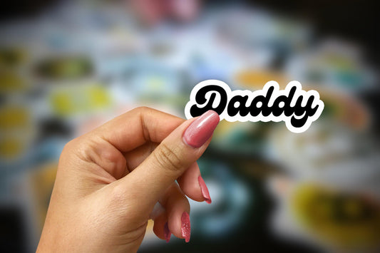Daddy DDLG Sticker Kink Gift for Brats Submissive BDSM Vinyl Decal Lifestyle Art NSFW Kiss-Cut Sticker, Daddy's little girl