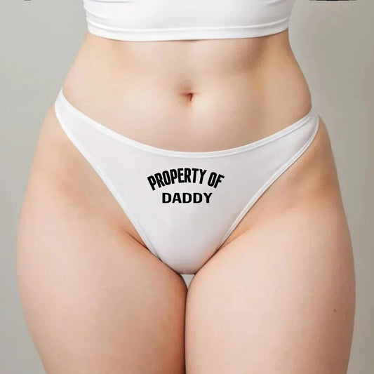 Property Of Daddy Thong | DDLG Daddy good girl, Daddy Dom Roleplaying Panties, Sexy Gift Idea for Wife, cuck husband Underwear