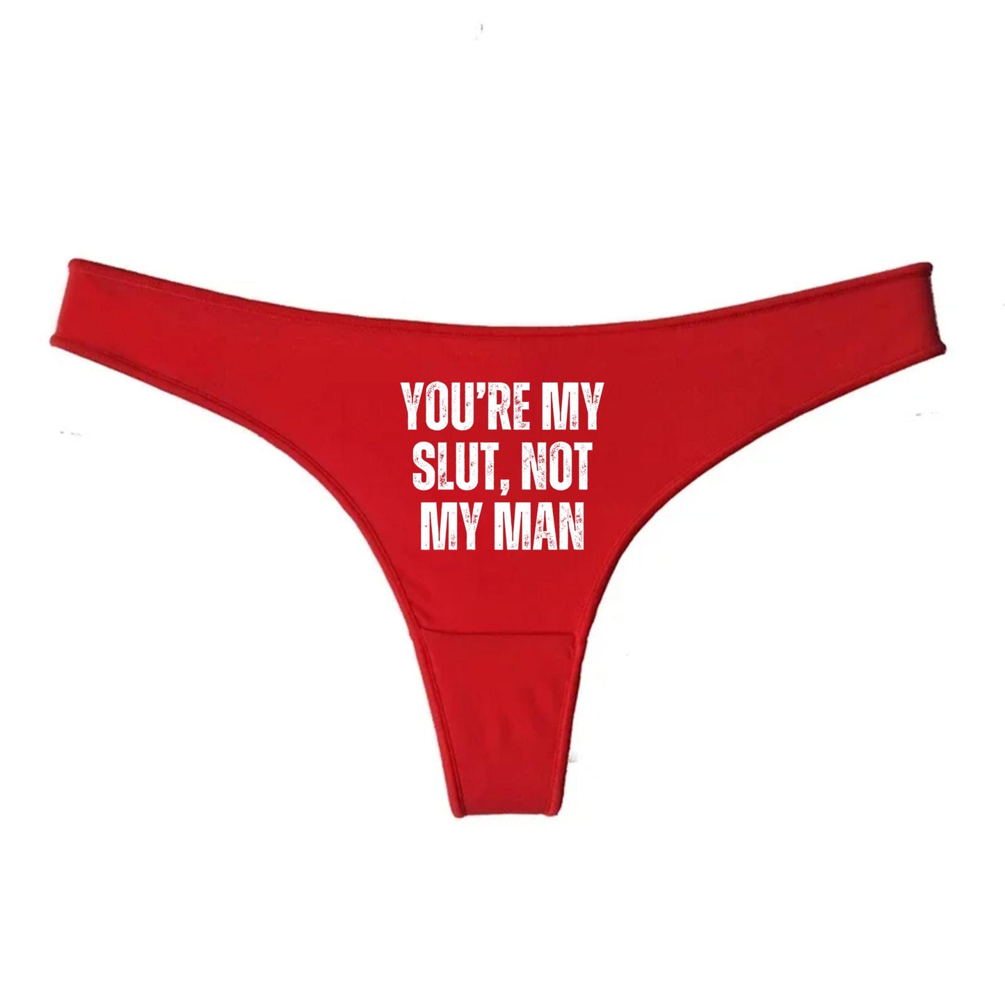 You are my slut not my man Thong | Hotwife lifestyle QoS Panties, Cuck Gift Idea for Wife, Queen of Spades, Cuckold Bull Underwear