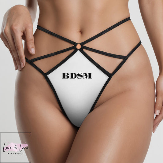 BDSM Sexy Strappy Thong Kinky G-String, Roleplaying Naughty Lingerie Panties, Date Night Underwear