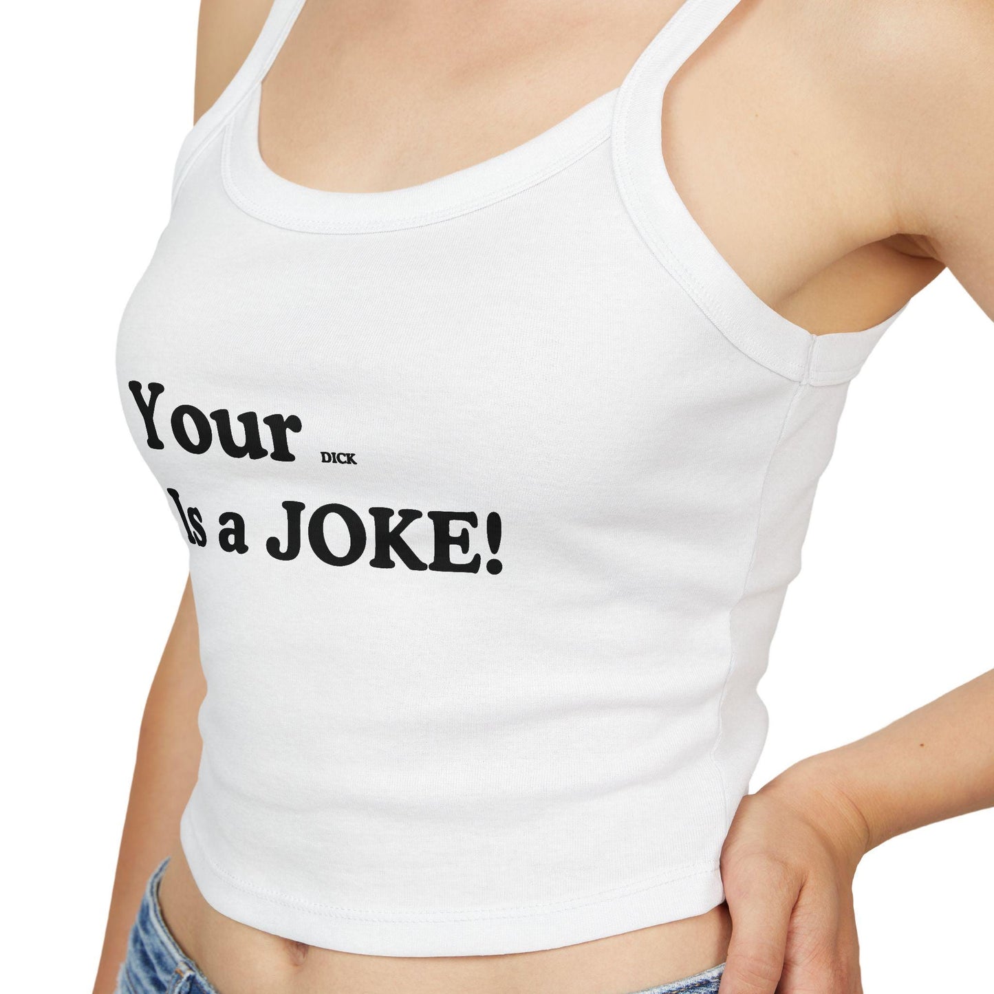 Your dick is a joke, Hotwife lifestyle Spaghetti strap crop top, Queen of Spades, Qos Bull Sexy Gift idea for her, wife, Cuck humiliation