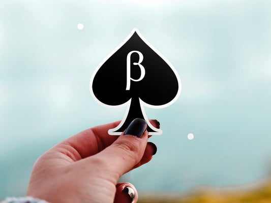 Beta sticker cuckold hubby Kiss-Cut Vinyl Sticker, Queen of Spades Lifestyle Art Submissive cuck, QOS Kinky Hotwife BDSM