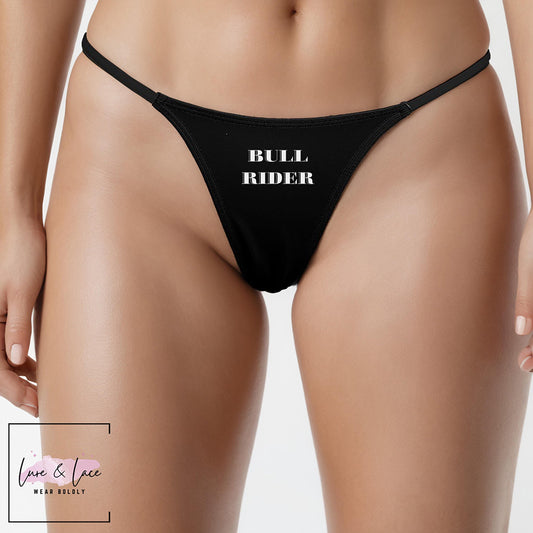 Bull Rider Sexy Thong G-String, QOS Naughty Lingerie Panties, Hotwife Lifestyle, Queen of Spades