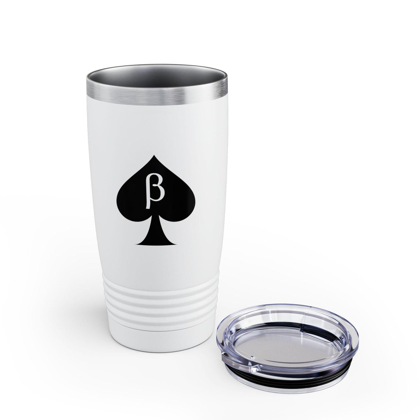 Cuckold Beta Tumbler 20oz | Symbol Spade QOS Hotwife Cuck Lifestyle Mug, Stainless Steel Glossy Travel Cup, Bull Sub Drinkware Gift for him