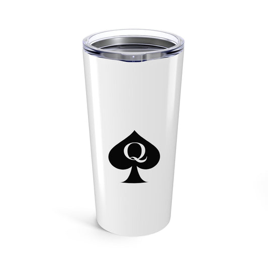 Queen of Spades Tumbler 20oz QOS Hotwife Lifestyle Cup Cuck Bull Symbol Vacuum Insulated Stainless Steel Glossy Drinkware Swinger Gift