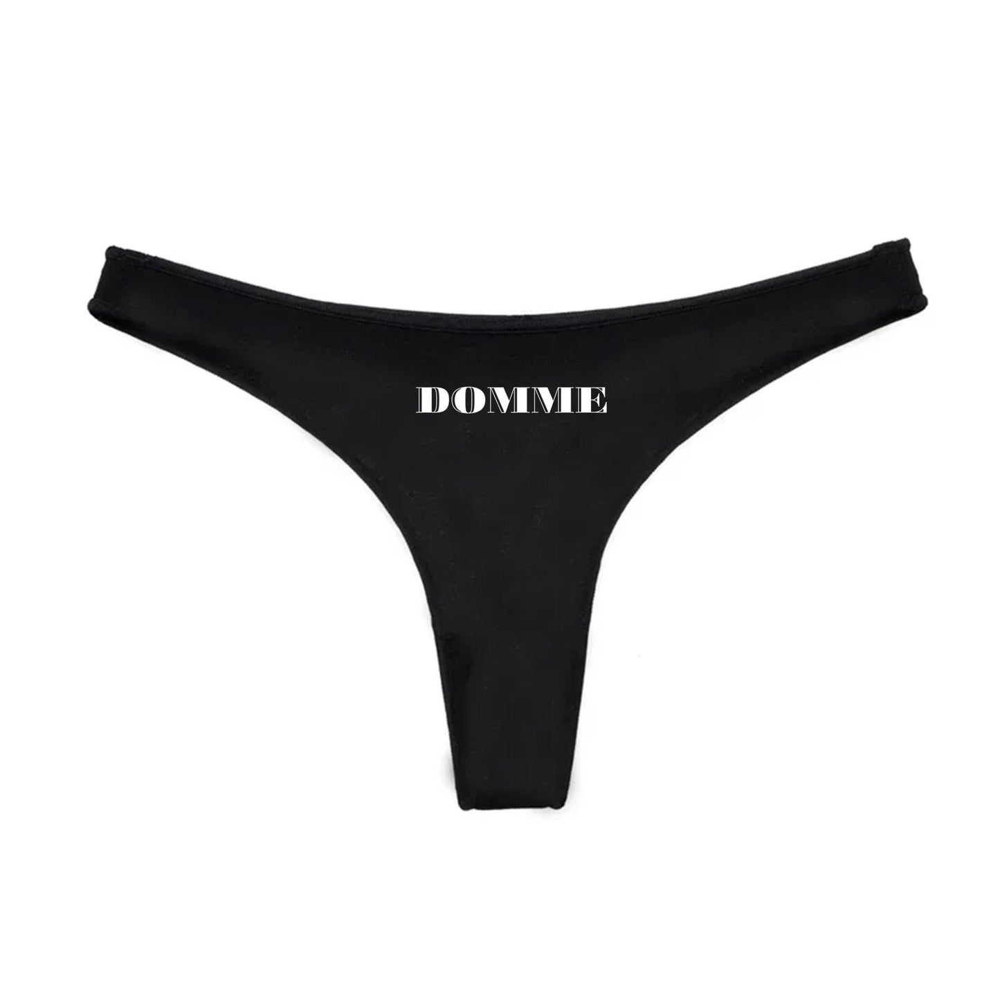 Domme Thong | Femme Women, Naughty Hotwife lifestyle QoS Panties, Sexy Gift Idea for Wife, Queen of Spades, cuck husband Underwear