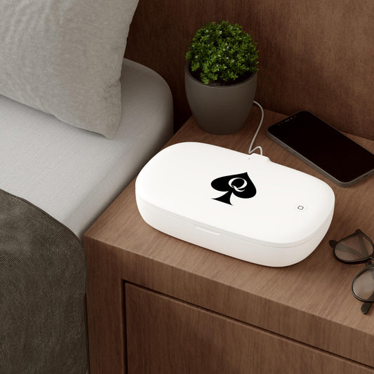 QOS UV Phone Sanitizer & Wireless Charger | Queen of Spades Hotwife Gift, Swinger Lifestyle Phone Sterilizer, BBC Clean Kink Toy