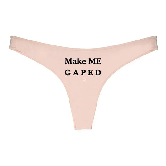 Make me Gaped Thong | Rough sex, vanilla Hotwife lifestyle QoS Panties, Sexy Gift Idea for Wife, Queen of Spades, Surprise Him Underwear