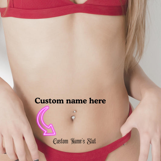 Custom Adult Temporary Tattoos, Personalized Sexy Tattoo, Date night idea