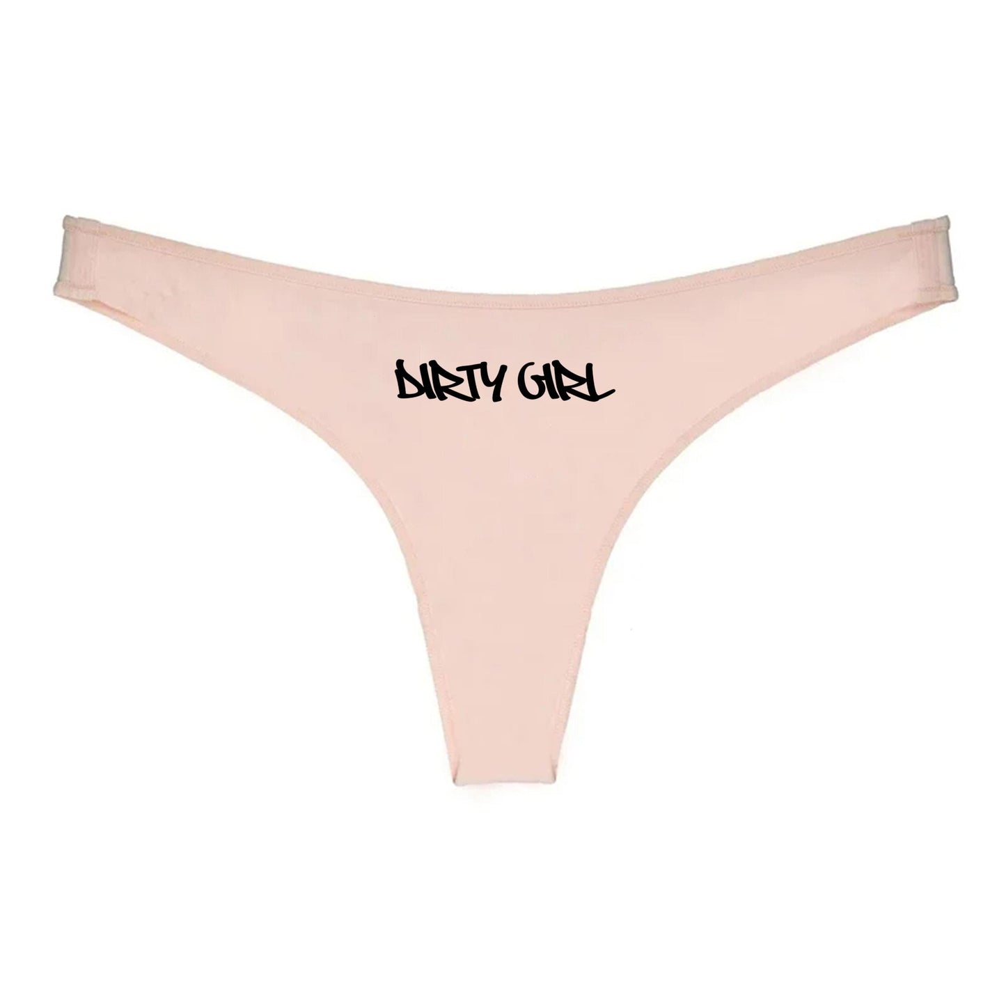 Dirty Girl Thong | Naughty Women Sexy Panties Hotwife lifestyle QoS , Sexy Gift Idea for Wife, Queen of Spades, cuck husband Underwear