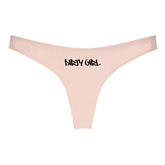 Dirty Girl Thong | Naughty Women Sexy Panties Hotwife lifestyle QoS , Sexy Gift Idea for Wife, Queen of Spades, cuck husband Underwear