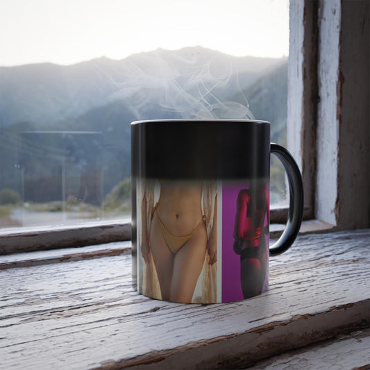 Custom Boudoir Photo Mug | Sexy Gift idea for Him, Color Changing Mug, Personalized Nude Mug Erotic Couple Anniversary Naughty Photo Present
