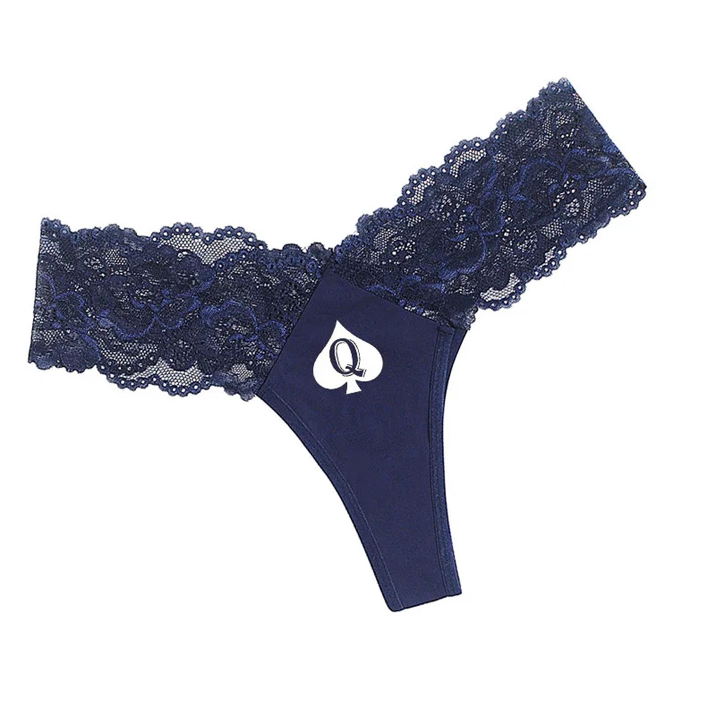 Qos Thong | Queen of Spade Panty | Sexy Underwear for Hotwife Roleplay & Interracial Swinger Lifestyle