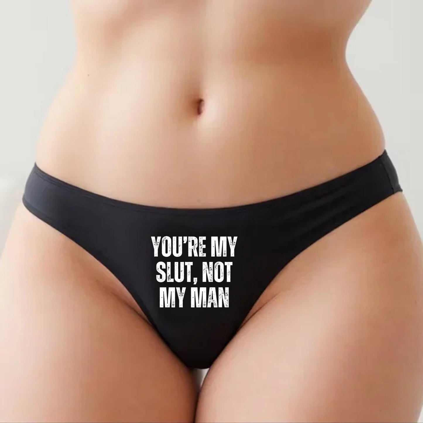 You are my slut not my man Thong | Hotwife lifestyle QoS Panties, Cuck Gift Idea for Wife, Queen of Spades, Cuckold Bull Underwear