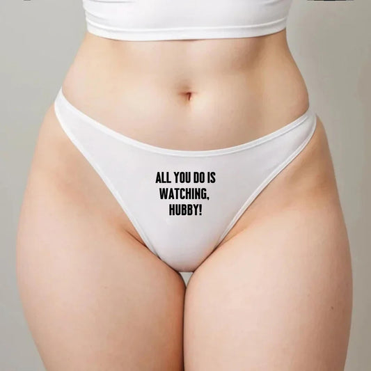 All you do is watching hubby Thong | Hotwife lifestyle QoS Panties, Sexy Gift Idea for Wife, Queen of Spades, Cuckold husband Underwear
