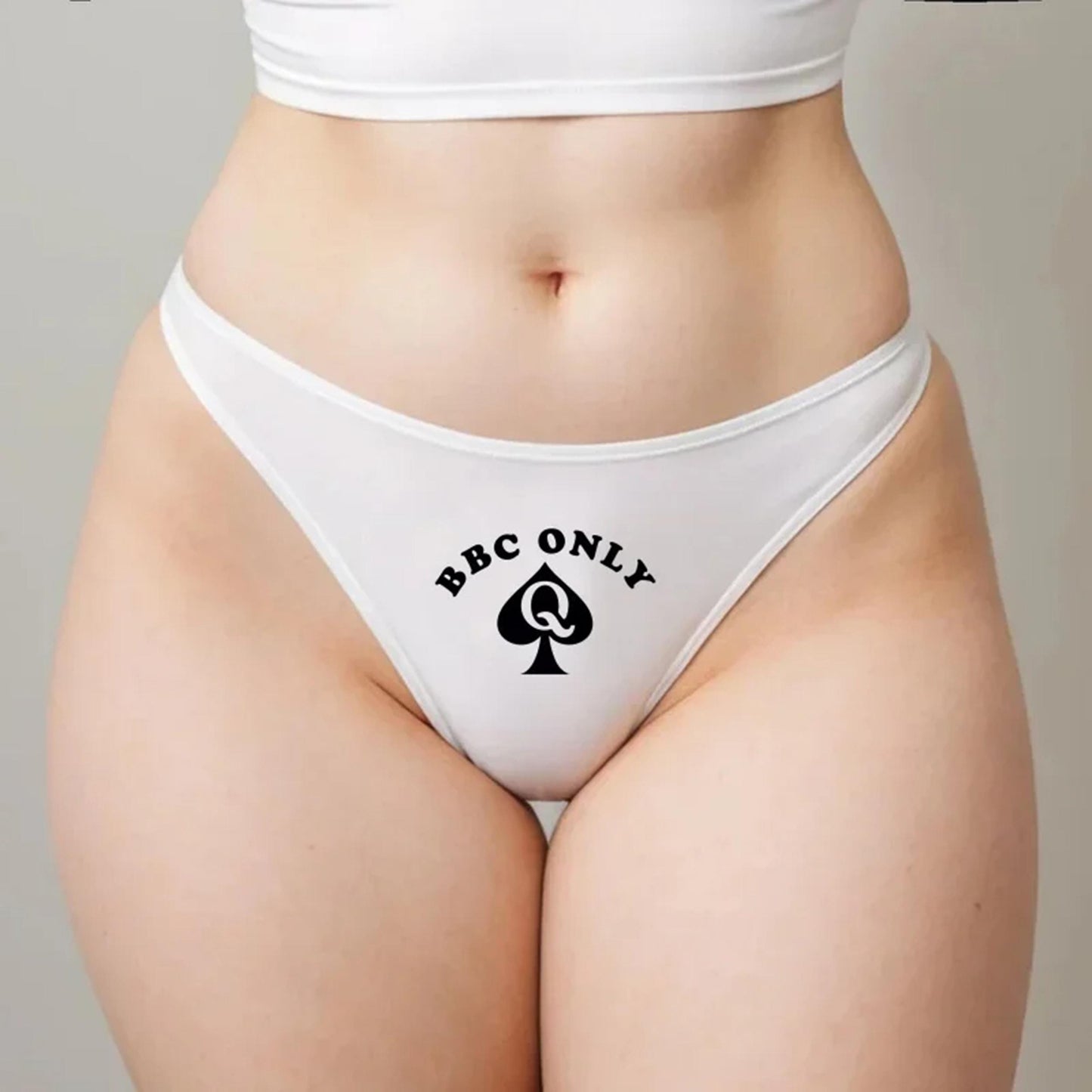 Queen of Spade Thong| QoS Hotwife sexy panty G String| BBC only underwear for sex| Roleplay and Interracial Swinger Lifestyle pineapple
